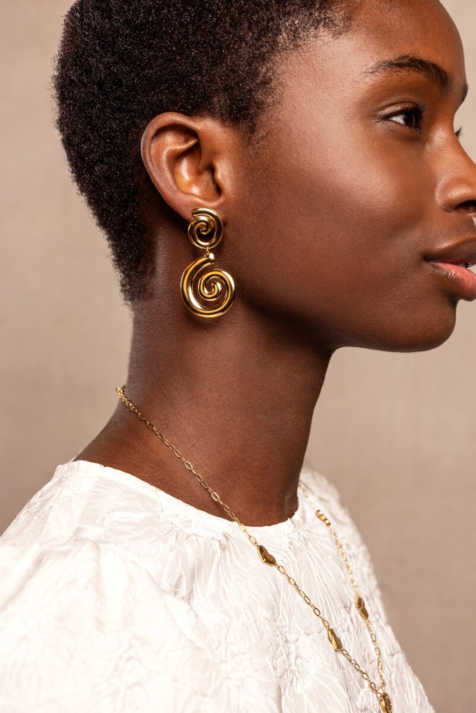 MY Earrings Ionic Drop Gold