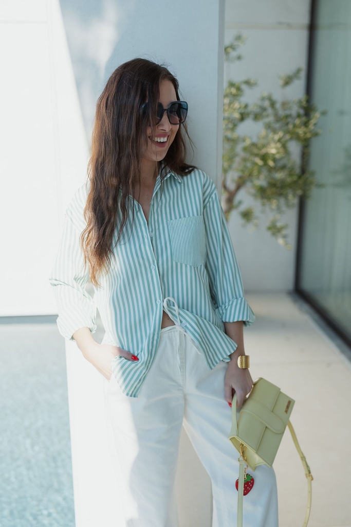 Shirt Polly Striped Green