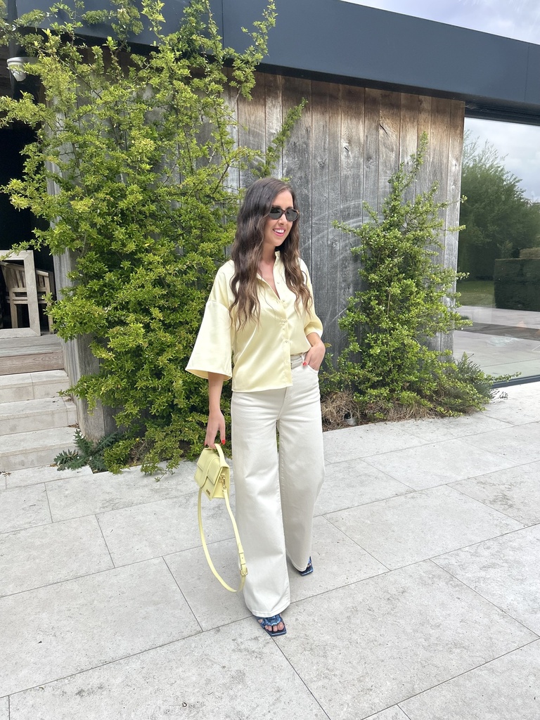 SC Wide Leg Jeans Beige