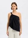 One Shoulder Top Esther Braided Black