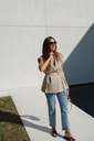 Vest Button Strap Greige