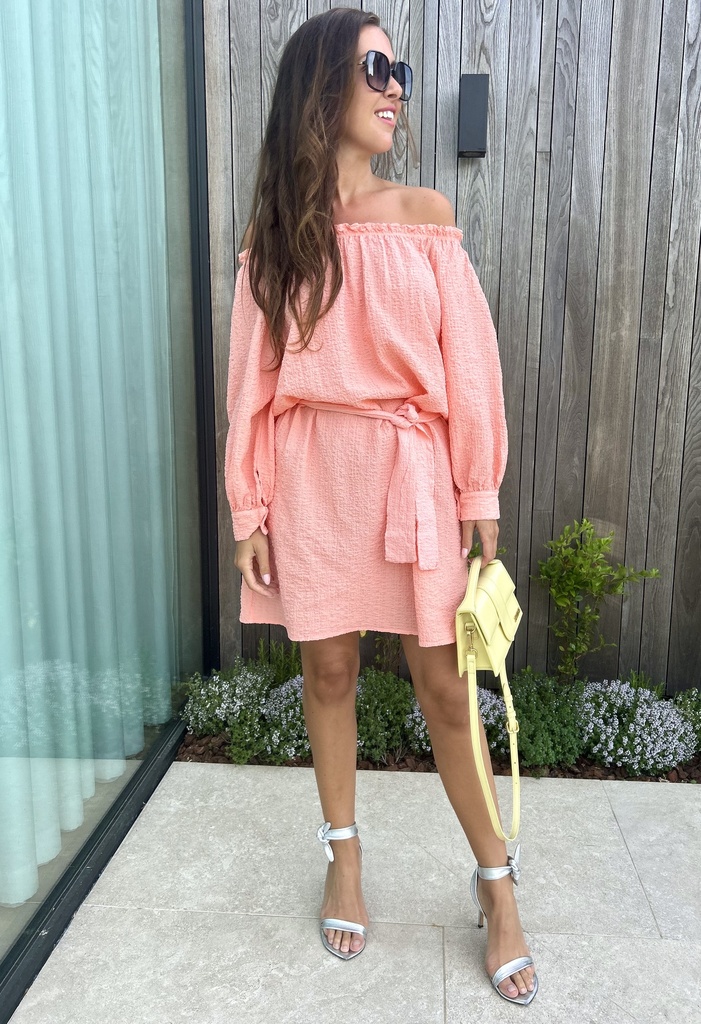 Off Shoulder Dress Emma Peach