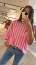 PREORDER Sweatshirt Striped Fluo Fushia
