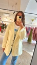 Blazer Striped Pastel Yellow
