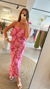 Long Dress Flower Purple Rose