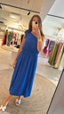 Long Dress One Shoulder Cobalt