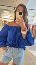 Off Shoulder Blouse Sophia Cobalt