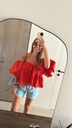 Off Shoulder Blouse Celeste Arancio