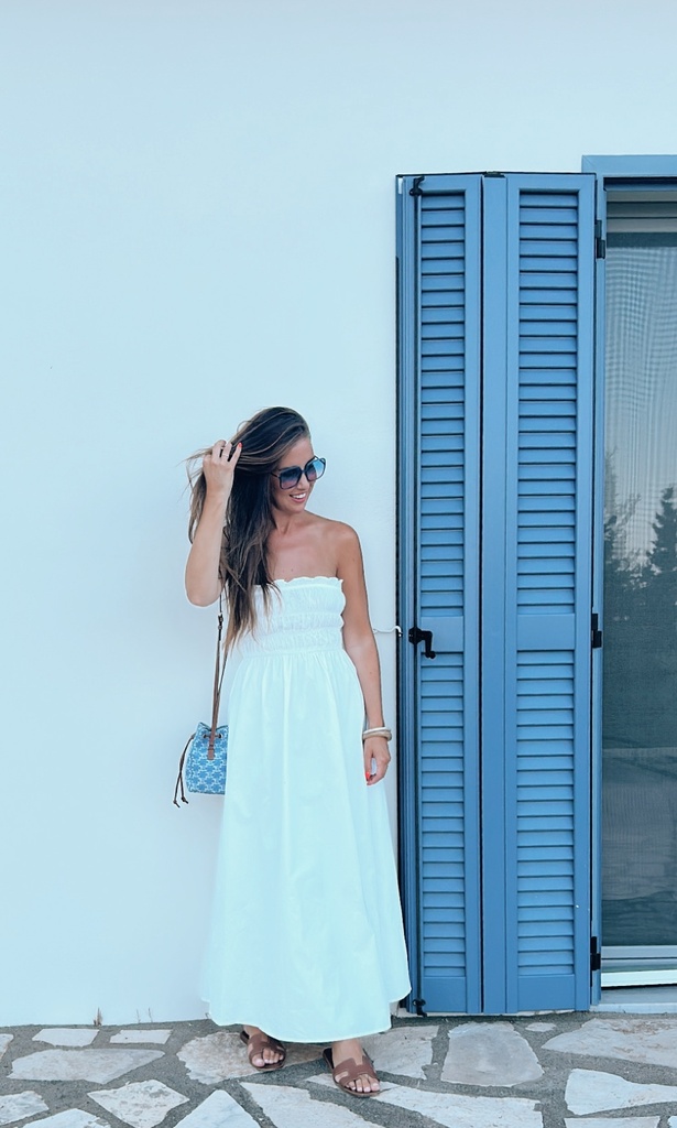 Strapless dress white