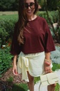 T-shirt burgundy