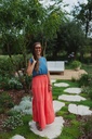 Maxi skirt coral