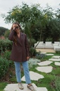 Blazer with belt dark vieux rose