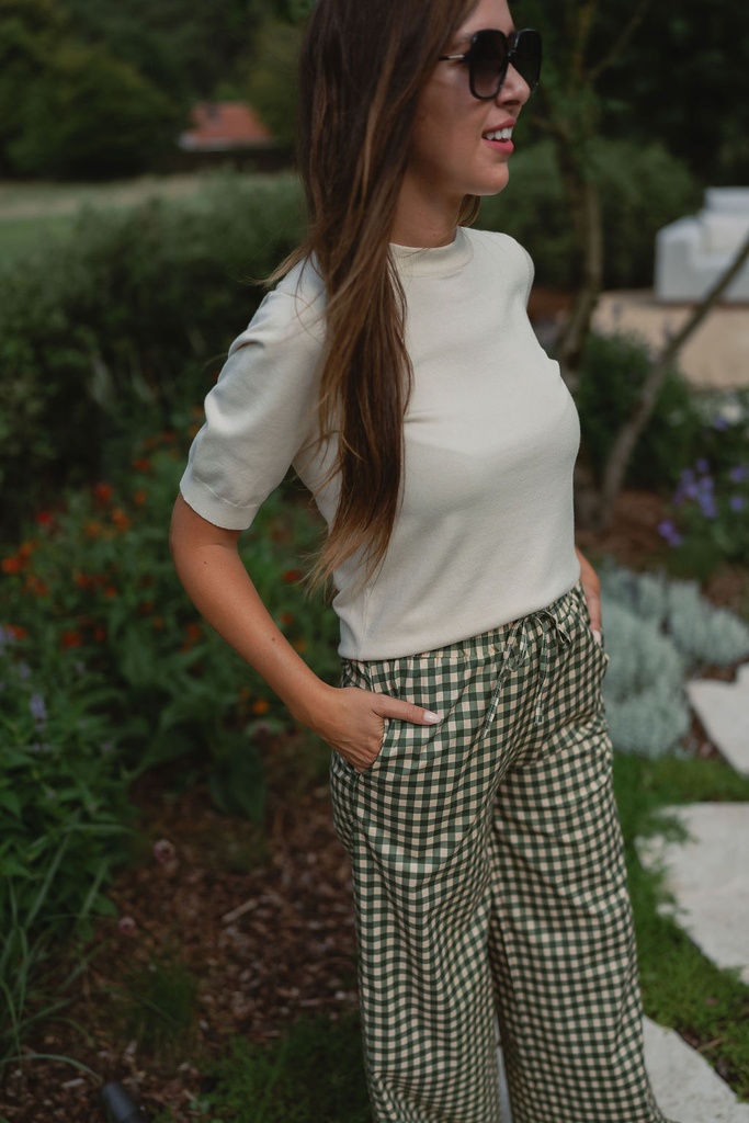 Vichy pants green