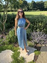 Denim dress cutout