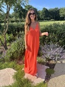 PREORDER Maxi strap dress coral