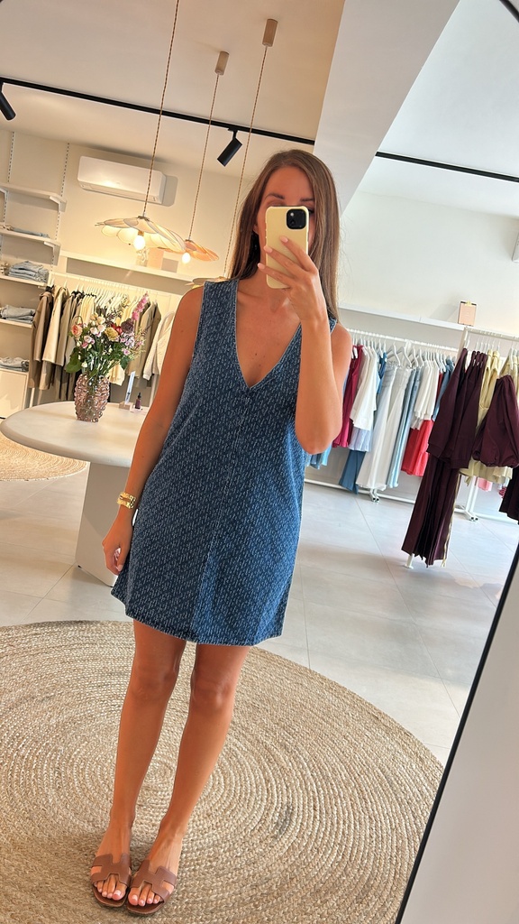 Xristina Dress (Denim Tweed)