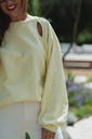 Cutout Sweatshirt Pastel yellow
