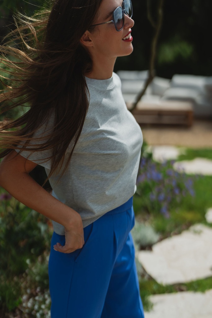 Essential Boxy Tee Light Grey