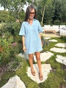Straight Denim Dress Blue