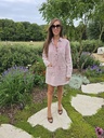 Straight Denim Dress LS Rose