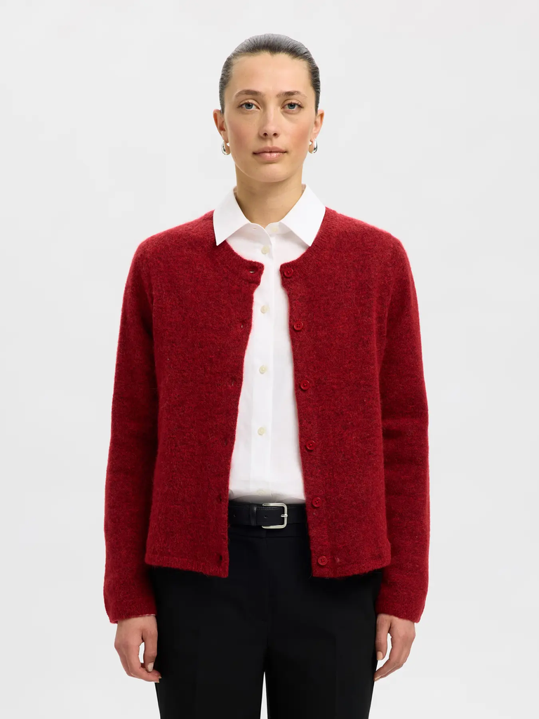 Knit Cardigan Lulu LS Red