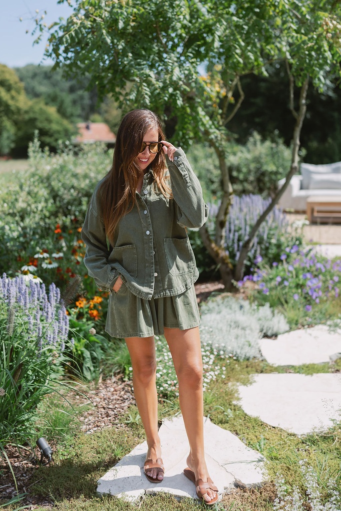 Denim Short Khaki