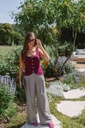 Knitted Gilet Top Burgundy