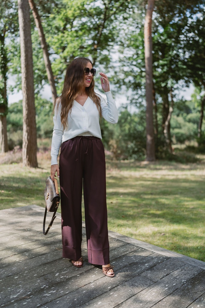 Pants Mieke Elastic Band Burgundy