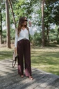 Pants Mieke Elastic Band Burgundy