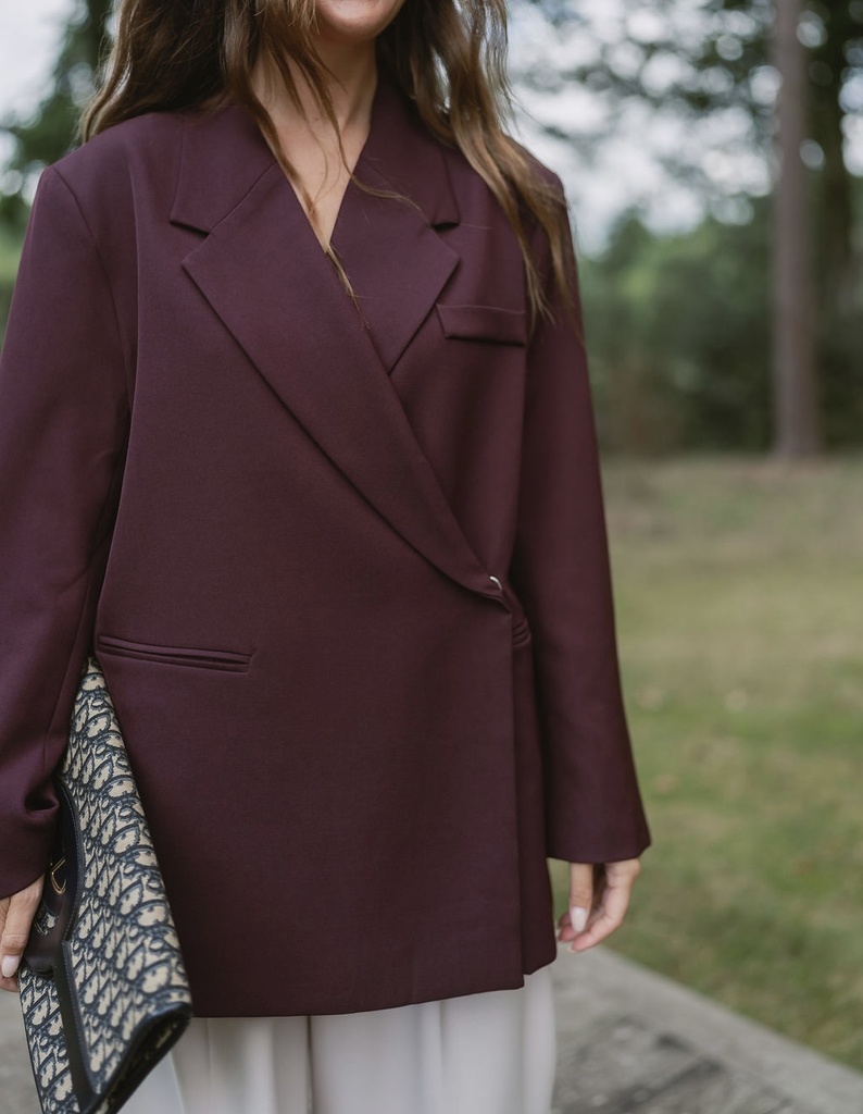 Oversized Blazer Burgundy