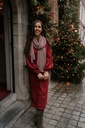 SC Blouse Sweater Dress Burgundy