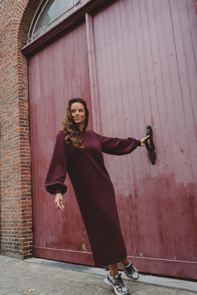 SC Blouse Sweater Dress Dark Grape