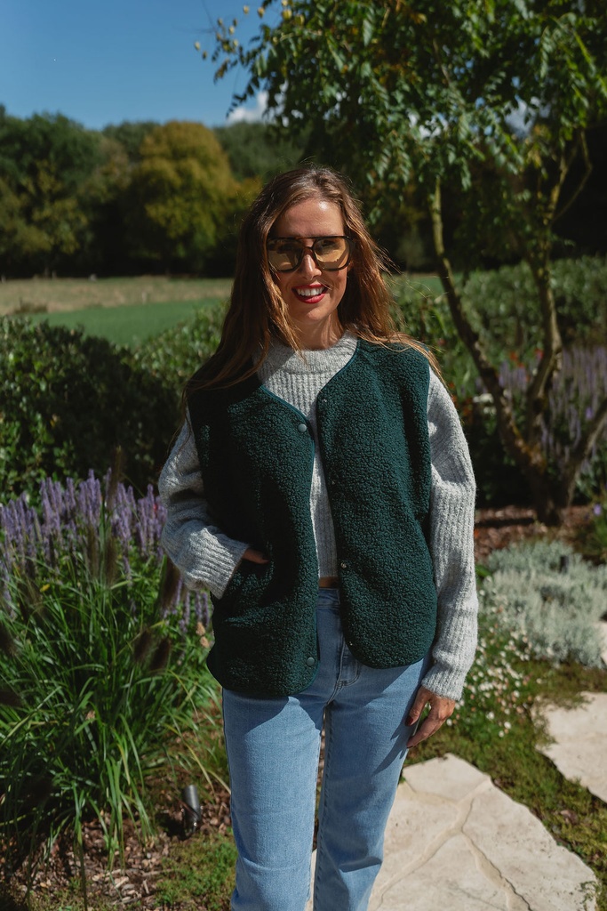 Teddy Gilet Green