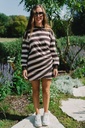 Striped dress Burgundy
