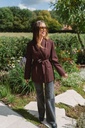Blazer With Belt Janet Burgundy