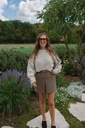 Skort With Belt Brown