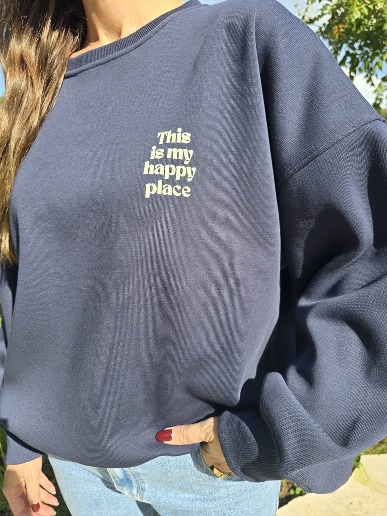 Sweater Happy Place Navy