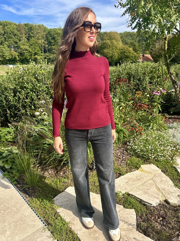 Knit Shirt Annabelle Burgundy