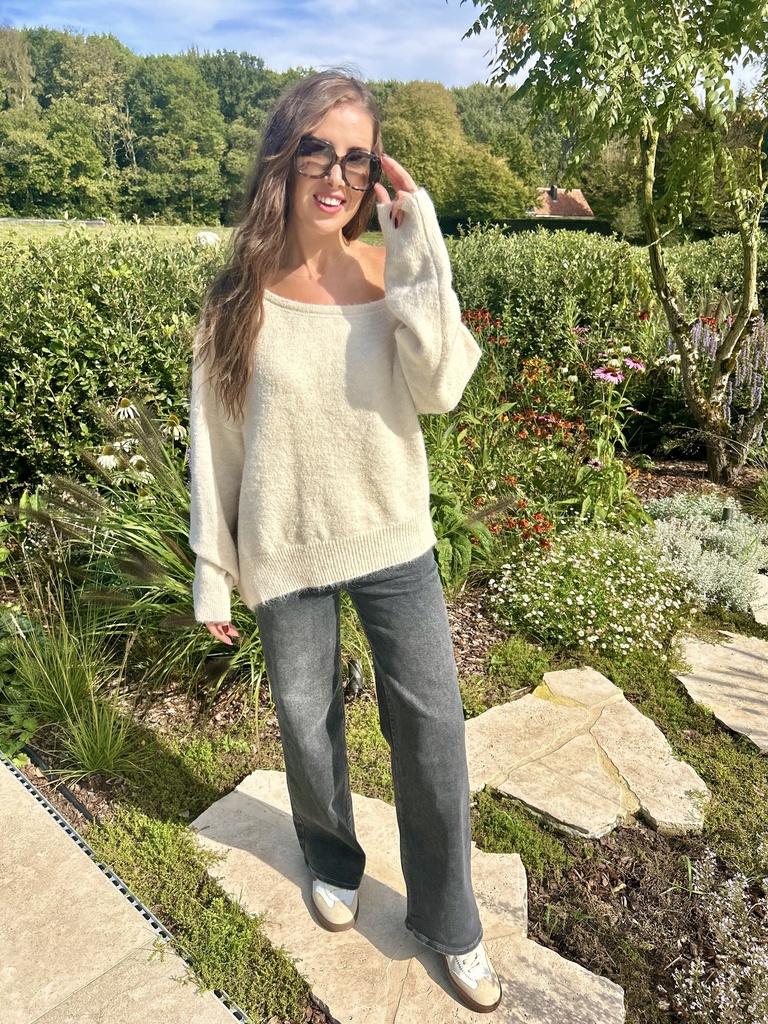 Knit Asymmetric Offwhite