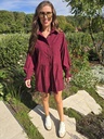 Short Dress Corduroy Burgundy