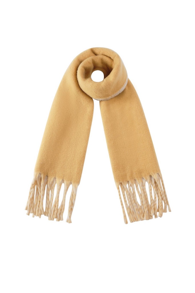 Plain Scarf Ruffles Camel