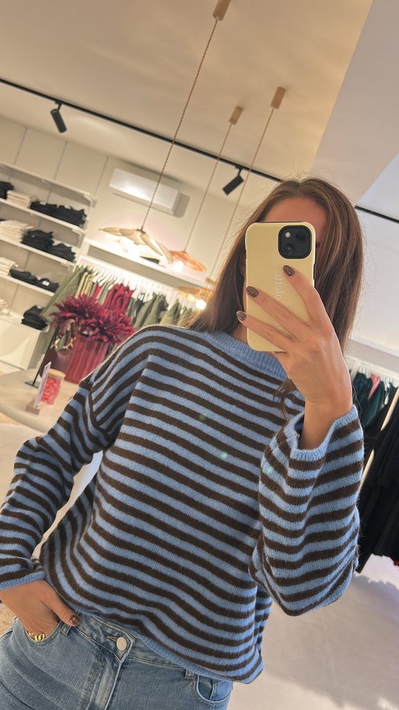 Striped Knit Brown/Blue