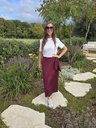 Long Wrap Skirt Merlot
