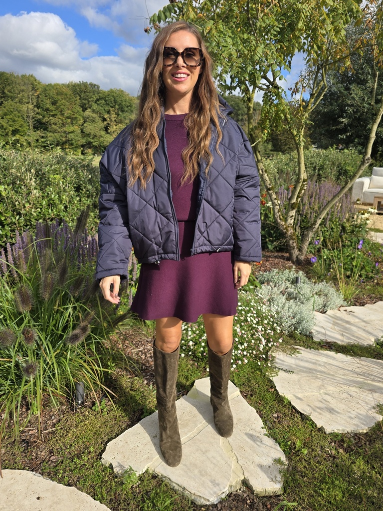 Short Padded Coat Navy