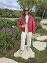 Short Padded Coat Burgundy