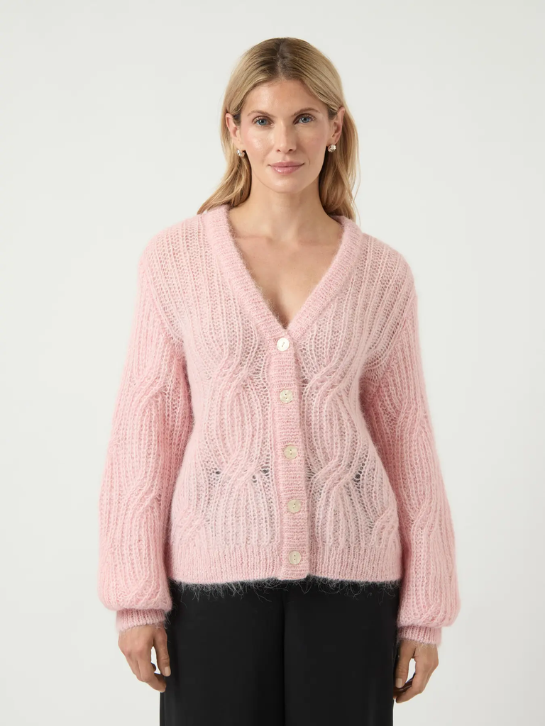 Cardigan Zuma Wool Blend Pink