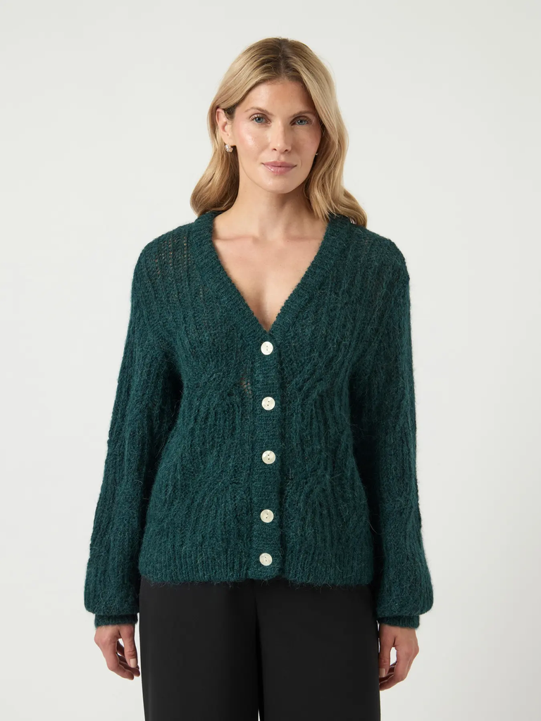 Cardigan Zuma Wool Blend Pine