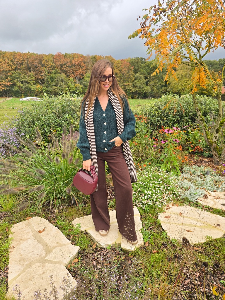 Cardigan Zuma Wool Blend Pine