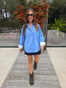 Oversized Shirt Pino Blue