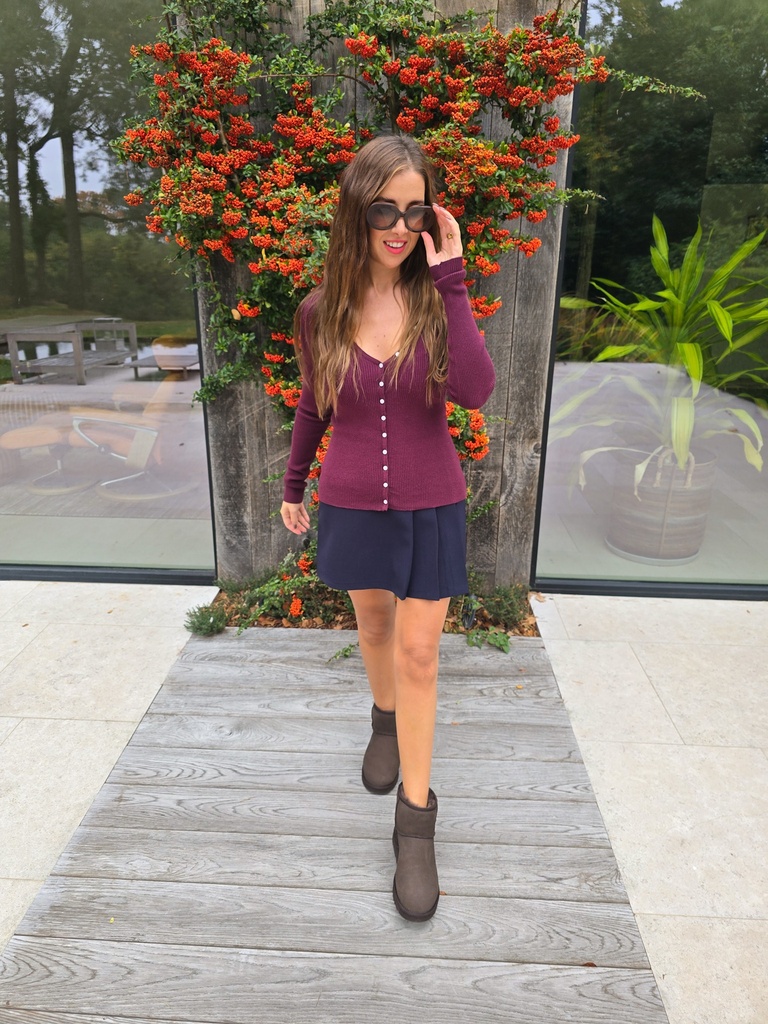 Knit Top Line Burgundy
